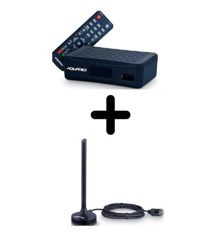 Kit Conversor Digital Aquario DTV-4000S e Antena DTV-100P 4K Menor preço em Kit Conversor Digital Aquario DTV-4000S e Antena DTV-100P 4K