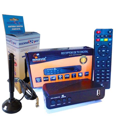 KIT Conversor Digital P/ TV  Antena Interna c/imã Cabo de 5M - Imagevox é boa?