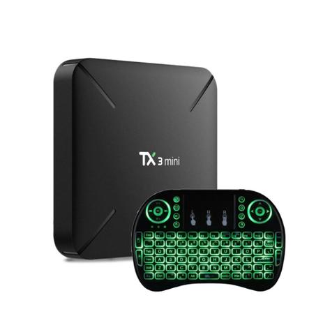 Kit Conversor Smart Tv Midia Streaming TX-3 Mini 4k + Mini Teclado Universal Smart Tv Com Led - Hevc Menor preço em Kit Conversor Smart Tv Midia Streaming TX-3 Mini 4k + Mini Teclado Universal Smart Tv Com Led - Hevc