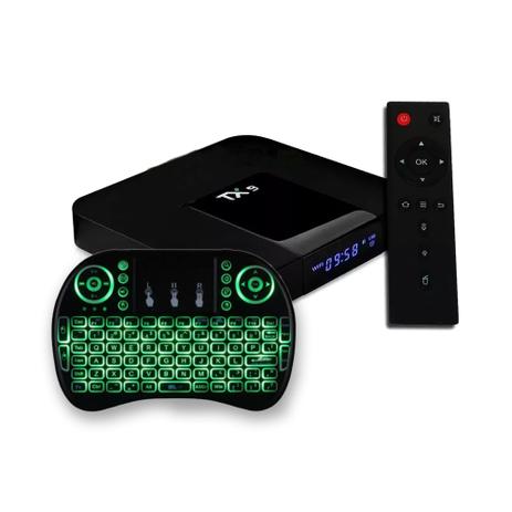 Kit Conversor Smart Tv Midia Streaming TX-9 4k Android + Mini Teclado Universal Smart Tv Com Led - Youit Menor preço em Kit Conversor Smart Tv Midia Streaming TX-9 4k Android + Mini Teclado Universal Smart Tv Com Led - Youit
