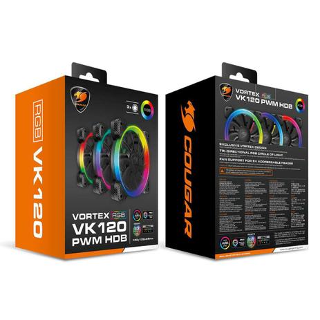 Kit Cooler Fan Cougar Vortex ARGB VK120, 3 unidades - 3MVK1203.0001 é boa?
