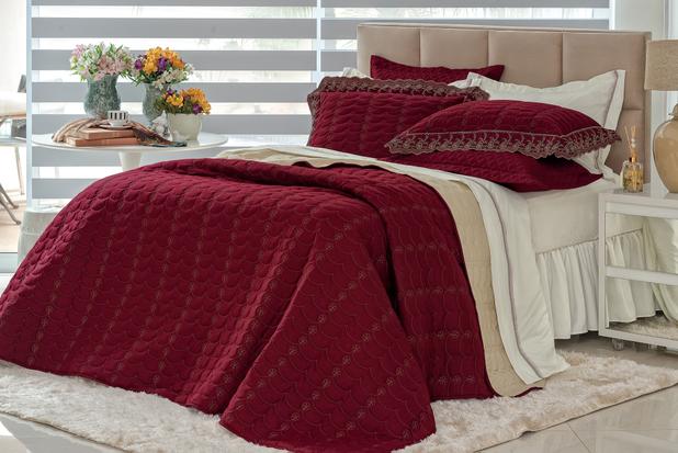 Kit Coordenado Cobre Leito King Jardine 3 Pçs Dupla Face Cabernet e Bege - Home fernnades Menor preço em Kit Coordenado Cobre Leito King Jardine 3 Pçs Dupla Face Cabernet e Bege - Home fernnades