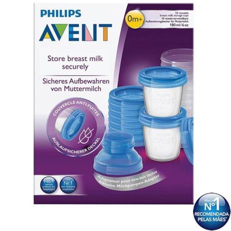 Kit copos para armazenamento de leite e alimentos 10 unid Philips Avent é boa?