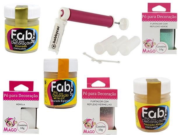 Kit Corante Pó Decoração Com Glitter Confeitaria Culinária - Fab é boa?