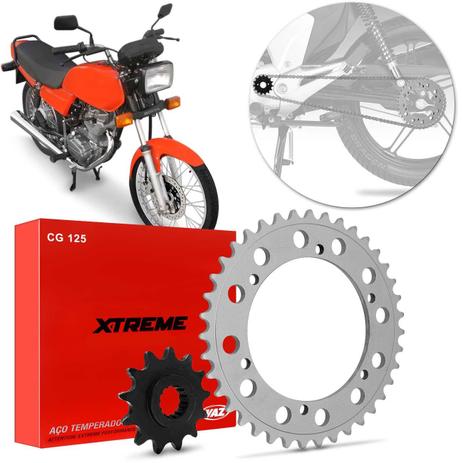 Kit Coroa e Pinhão Relação transmissão Honda CG 125 1983 a 1988 Vaz Xtreme Menor preço em Kit Coroa e Pinhão Relação transmissão Honda CG 125 1983 a 1988 Vaz Xtreme