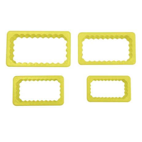 Kit Cortador de Plástico Retângulo Babados Blue star com 4 Peças - Ref. 91848 Menor preço em Kit Cortador de Plástico Retângulo Babados Blue star com 4 Peças - Ref. 91848