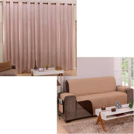 Kit Cortina Portinari 4m x 2,70m + Protetor de Sofá Pratic 3 Lugares - Caqui - Paulo Cezar Enxovais é boa?