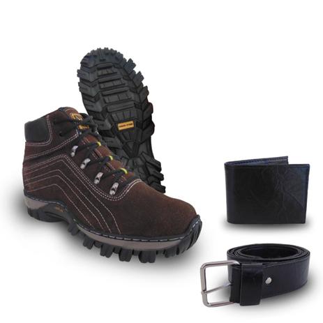 Kit Coturno Masculino Em Couro Camurça Café Com Porta Cartões + Cinto - TAM. 38 - Vegas Store Menor preço em Kit Coturno Masculino Em Couro Camurça Café Com Porta Cartões + Cinto - TAM. 38 - Vegas Store