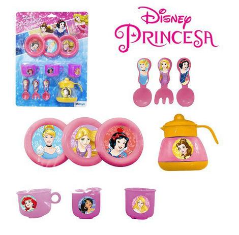Kit cozinha 11 peças chazinho das princesas disney - Etitoys Menor preço em Kit cozinha 11 peças chazinho das princesas disney - Etitoys