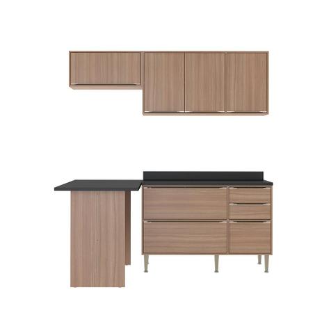 Kit Cozinha Calábria Nogueira 5 Módulos - Wood Prime MV 15254 - Wood prime - mv Menor preço em Kit Cozinha Calábria Nogueira 5 Módulos - Wood Prime MV 15254 - Wood prime - mv