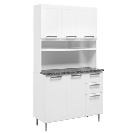 Kit Cozinha Compacta Múltipla Aço Vidro 8 Portas 6144 Branco - Bertolini Menor preço em Kit Cozinha Compacta Múltipla Aço Vidro 8 Portas 6144 Branco - Bertolini