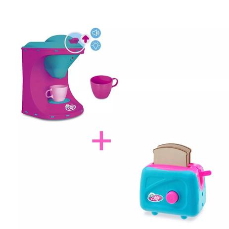 Kit Cozinha Infantil Cafeteira E Torradeira Brinquedo - Usual Brinquedos Menor preço em Kit Cozinha Infantil Cafeteira E Torradeira Brinquedo - Usual Brinquedos
