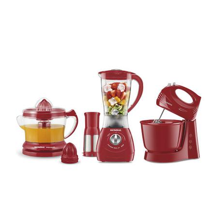 Kit Cozinha Mondial Liquidificador + Batedeira + Espremedor Menor preço em Kit Cozinha Mondial Liquidificador + Batedeira + Espremedor