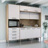 Kit Cozinha para Pia 9 Portas 4 Gavetas G780 Kappesberg - Nogal/Branco Menor preço em Kit Cozinha para Pia 9 Portas 4 Gavetas G780 Kappesberg - Nogal/Branco