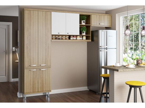 Kit Cozinha Sicilia Cx Argila Acet. Tx Fr Branco Acet. Tx - Multimóveis - Multimoveis Menor preço em Kit Cozinha Sicilia Cx Argila Acet. Tx Fr Branco Acet. Tx - Multimóveis - Multimoveis