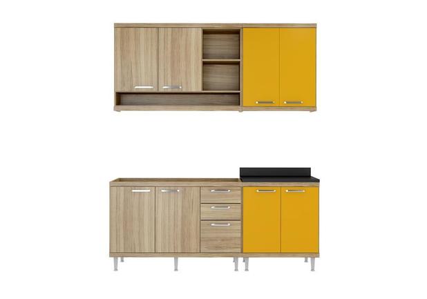 Kit Cozinha Sicília Modulada 4 Peças 5818-S10 Balcão duplo com Tampo - Argila/Preto Brilho - Multimóveis é ruim? Kit Cozinha Sicília Modulada 4 Peças 5818-S10 Balcão duplo com Tampo - Argila/Preto Brilho - Multimóveis é boa?