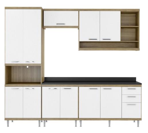 Kit Cozinha Sicilia (S5T) Cx Argila Acet Tx Fr Branco Acet Tx Tp Mdp Pr - Multimóveis - Multimoveis Menor preço em Kit Cozinha Sicilia (S5T) Cx Argila Acet Tx Fr Branco Acet Tx Tp Mdp Pr - Multimóveis - Multimoveis
