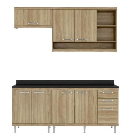 Kit Cozinha Sicilia (S6T) Cx Argila Acet Tx Fr Argila Acet Tx Tp Mdp Pr - Multimóveis - Multimoveis Menor preço em Kit Cozinha Sicilia (S6T) Cx Argila Acet Tx Fr Argila Acet Tx Tp Mdp Pr - Multimóveis - Multimoveis