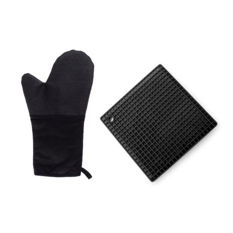 Kit Cozinha Silicone Luva e Descanso Panela Preto 2 peças - Weck Menor preço em Kit Cozinha Silicone Luva e Descanso Panela Preto 2 peças - Weck