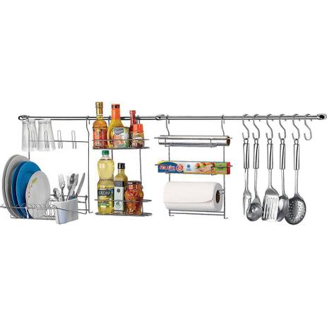 Kit Cozinha Suspensa Cook Home 10 Arthi 12 Peças Escorredor Menor preço em Kit Cozinha Suspensa Cook Home 10 Arthi 12 Peças Escorredor