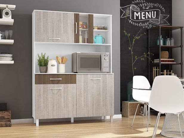 Kit Cozinha Viena Plus 1200 Branco com Elmo e Montana - Madine Móveis Menor preço em Kit Cozinha Viena Plus 1200 Branco com Elmo e Montana - Madine Móveis