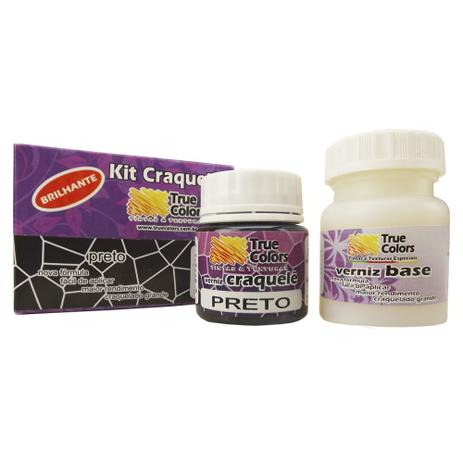 Menor preço em Kit Craquelê Colorido 2 potes (verniz base e verniz craquelê) 55ml - True Colors