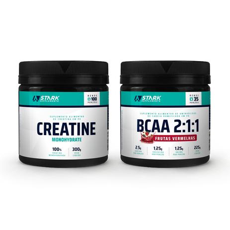 Kit Creatine Monohydrate + BCAA 2:1:1 - Stark Supplements Menor preço em Kit Creatine Monohydrate + BCAA 2:1:1 - Stark Supplements