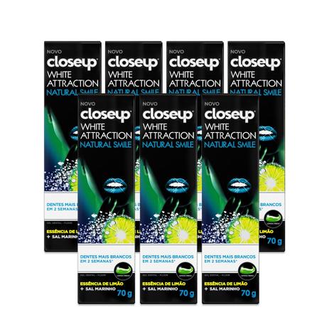 Kit Creme Dental Close Up Natural Smile 70g 6 unidades Menor preço em Kit Creme Dental Close Up Natural Smile 70g 6 unidades