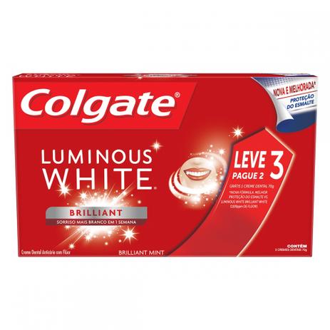 Kit Creme Dental Colgate Luminous White 70g 3 Unidades é ruim? Kit Creme Dental Colgate Luminous White 70g 3 Unidades é boa?