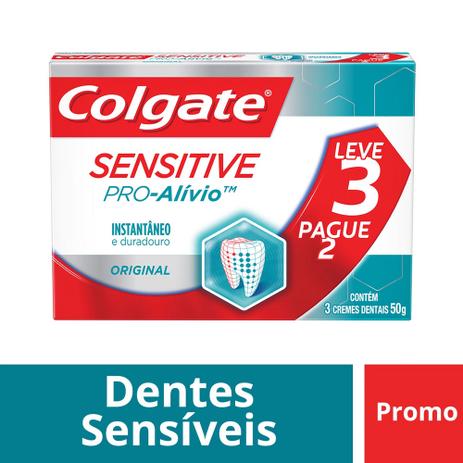 Kit Creme Dental Colgate Sensive Pró Alívio 3 Unidades 50g é boa?