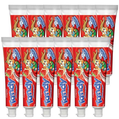Kit Creme Dental Colgate Tandy Morangostoso 50g com 12 unidades Menor preço em Kit Creme Dental Colgate Tandy Morangostoso 50g com 12 unidades
