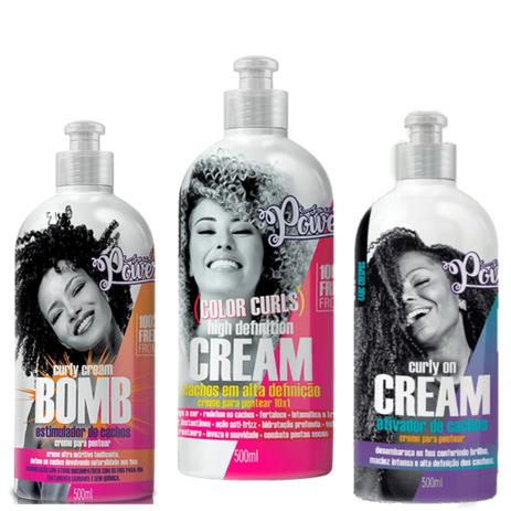 Kit Creme Para Pentear Cachos Soul Power 3 Itens Menor preço em Kit Creme Para Pentear Cachos Soul Power 3 Itens