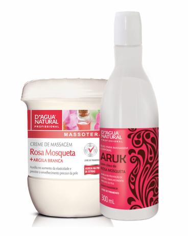 kit Creme Rosa Mosqueta 650g + Óleo Massagem Rosa Mosqueta 300ml Dagua Natural Menor preço em kit Creme Rosa Mosqueta 650g + Óleo Massagem Rosa Mosqueta 300ml Dagua Natural