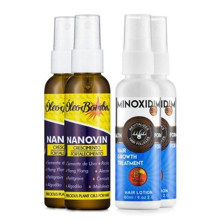 Kit crescimento capilar - 2 Minoxidim for man 60ML + 2 Óleos bomba 60ML - Nanovin a Menor preço em Kit crescimento capilar - 2 Minoxidim for man 60ML + 2 Óleos bomba 60ML - Nanovin a