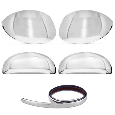Kit Cromado Aplique Maçanetas + Aplique Retrovisores + Friso Tuning Peugeot 206 207 99 a 10 2 Portas - Prime Menor preço em Kit Cromado Aplique Maçanetas + Aplique Retrovisores + Friso Tuning Peugeot 206 207 99 a 10 2 Portas - Prime