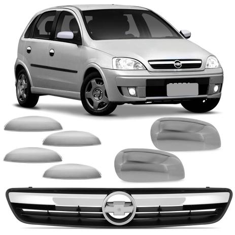 Kit Cromado Corsa Montana 2003 até 2011 Grade Cinza Friso Cromo - Prime Menor preço em Kit Cromado Corsa Montana 2003 até 2011 Grade Cinza Friso Cromo - Prime