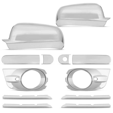 Kit Cromado Gol G4 Apliques Maçanetas + Apliques Retrovisores + Aros Milha + Frisos 2 Portas - Prime Menor preço em Kit Cromado Gol G4 Apliques Maçanetas + Apliques Retrovisores + Aros Milha + Frisos 2 Portas - Prime