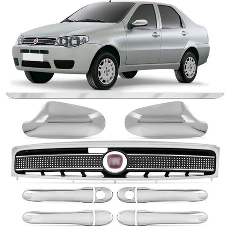 Kit Cromado Siena G2 G3 G4 01 a 13 Grade Aplique Maçaneta Retrovisor Frisos Finos - Prime é ruim? Kit Cromado Siena G2 G3 G4 01 a 13 Grade Aplique Maçaneta Retrovisor Frisos Finos - Prime é boa?