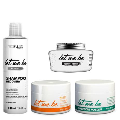 Kit Cronograma Capilar Expert + Shampoo (3 produtos 250g) - Let Me Be Menor preço em Kit Cronograma Capilar Expert + Shampoo (3 produtos 250g) - Let Me Be