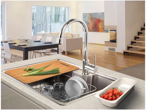 Kit Cuba para Cozinha de Sobrepor Franke - Inox + Torneira para Cozinha Monocomando é boa?