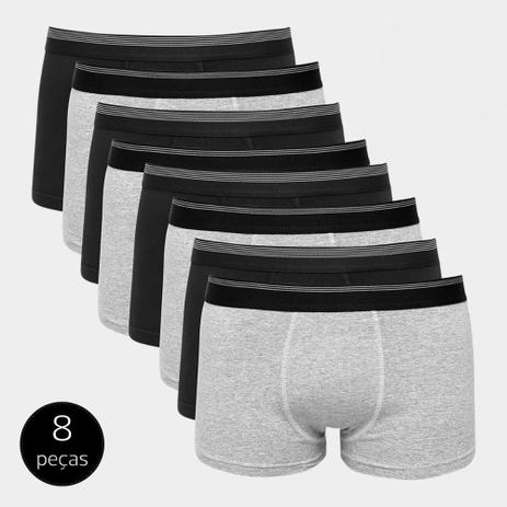 Kit Cueca Boxer UNW Elástico Listras 8 Peças Menor preço em Kit Cueca Boxer UNW Elástico Listras 8 Peças