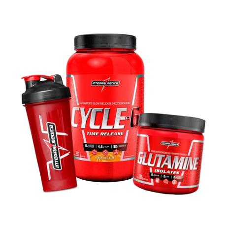 Kit CYCLE-6 Doce de Leite 907g + GLUTAMINA 300g + COQUETELEIRA Integralmedica Menor preço em Kit CYCLE-6 Doce de Leite 907g + GLUTAMINA 300g + COQUETELEIRA Integralmedica