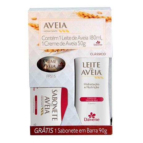 Kit Davene Sabonete em Barra Leite Aveia + Hidratante + Creme - Aveia davene Menor preço em Kit Davene Sabonete em Barra Leite Aveia + Hidratante + Creme - Aveia davene