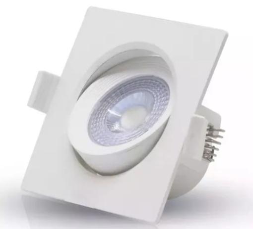 kit de 12 Spot LED Embutir Direcionável Quadrado 3W Bivolt 6500K Branco Frio - Ilumimax Menor preço em kit de 12 Spot LED Embutir Direcionável Quadrado 3W Bivolt 6500K Branco Frio - Ilumimax