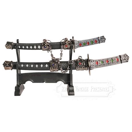 Kit de 2 Mini Espadas Samurai Ornamentais - Apex Menor preço em Kit de 2 Mini Espadas Samurai Ornamentais - Apex