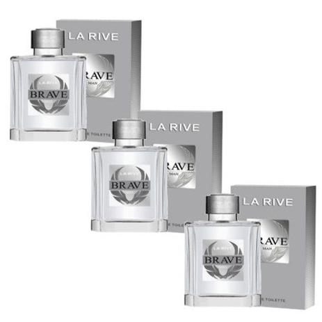 Kit de 3 perfumes Brave M La Rive Masculino Menor preço em Kit de 3 perfumes Brave M La Rive Masculino