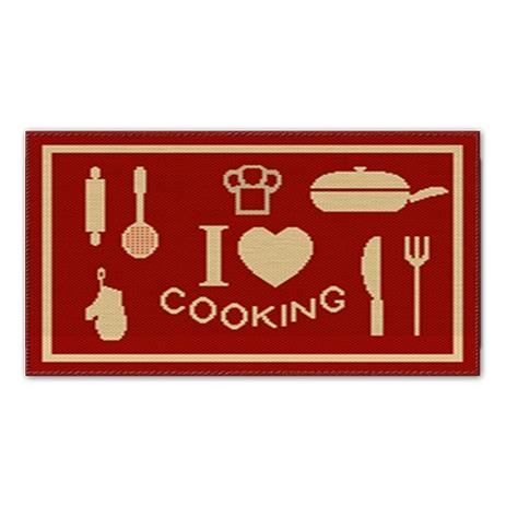 Kit De 3 Tapetes Para Cozinha Sisal Cook Vermelho - Sonho