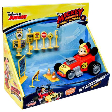Kit de Acessórios Mickey Aventuras Sobre Rodas - Toyng Menor preço em Kit de Acessórios Mickey Aventuras Sobre Rodas - Toyng