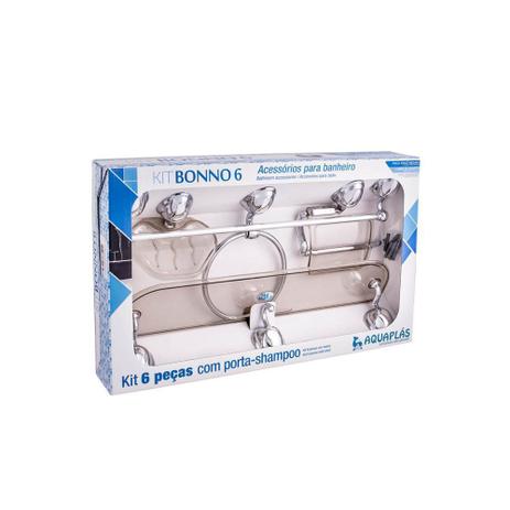 Kit de Acessórios para Banheiro Bonno com 6 Peças Fumê - Aquaplás é ruim? Kit de Acessórios para Banheiro Bonno com 6 Peças Fumê - Aquaplás é boa?
