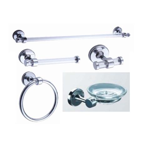 Kit de acessórios para banheiro Classic 5 peças cromado Alterna Menor preço em Kit de acessórios para banheiro Classic 5 peças cromado Alterna